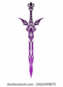 illustration vector graphics of tribal art abstract design fantasy sword