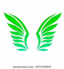 illustration vector graphics of tribal art abstract design of a pair of wings