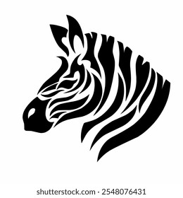 illustration vector graphics of tribal art design zebra head