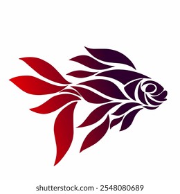 illustration vector graphics of tribal art design fish tattoo