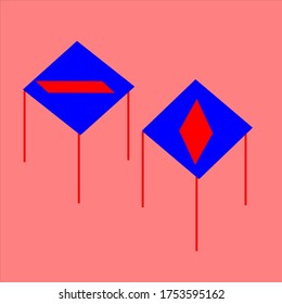 illustration vector graphif of kite design