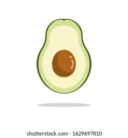 illustration of vector grapic avocado fruit with flat design, perfect for icon, banner, etc