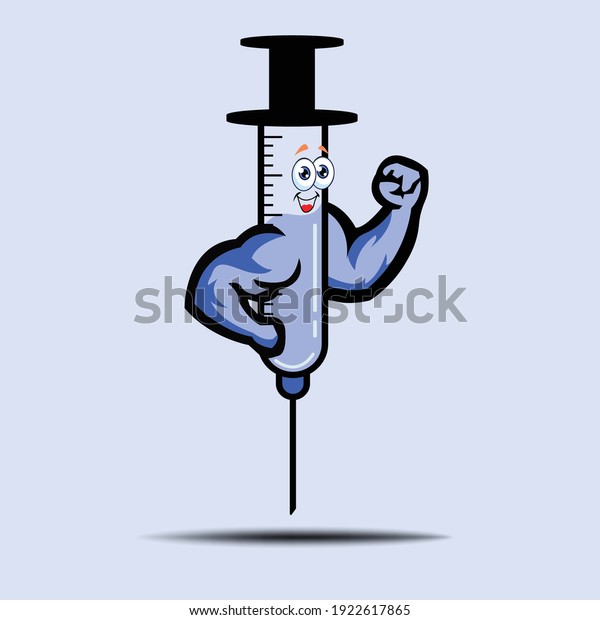 Illustration Vector Grapic Muscle Injection Syringe Stock Vector ...