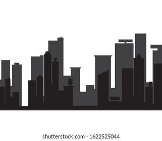 illustration vector grapic of silhouette city  good for your concept room
