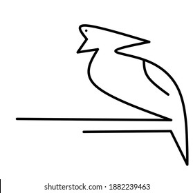 plantilla gráfica vectorial de ilustración de ave abstracta
perfecto para el logotipo de su empresa o el icono del zoo