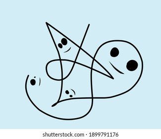 illustration vector grapic template of abstract faces
perfect for your personal background or logo