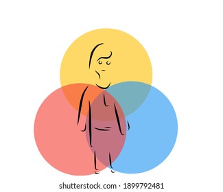 illustration vector grapic template of abstract person
perfect for your personal logo, icon, or background