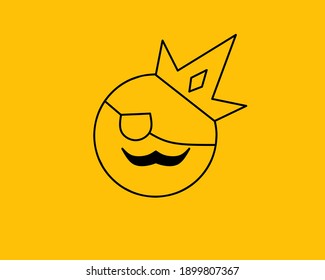 illustration vector grapic template of abstrant king with crown
perfect for your personal logo or icon