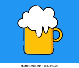 illustration vector grapic template of beer
perfect for your bar logo or icon