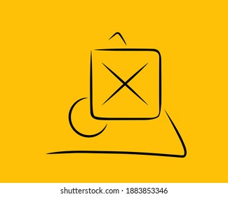 illustration vector grapic template of shape triangle circle and box
perfect for your console logo or icon