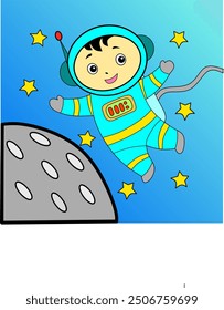 Ilustración Vector gráfico de un astronot