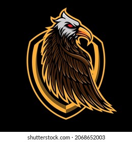 illustration vector grapich of eagle perfect for mascot logo 