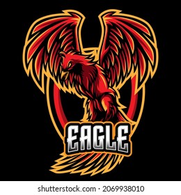 illustration vector grapich of eagle perfect for mascot logo