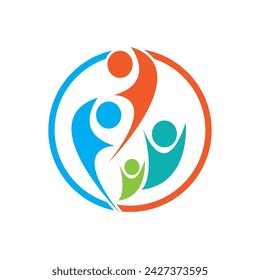 illustration vector grapich of family logo and symbol perfect for family hospital  logo,shop branding,etc