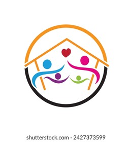 illustration vector grapich of family logo and symbol perfect for family hospital  logo,shop branding,etc