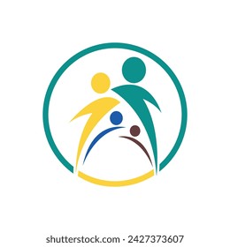illustration vector grapich of family logo and symbol perfect for family hospital  logo,shop branding,etc