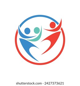 illustration vector grapich of family logo and symbol perfect for family hospital  logo,shop branding,etc