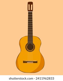 illustration vector grapich of guitar acoustic svg