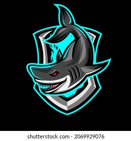 illustration vector grapich of shark perfect for mascot logo