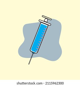 illustration vector grapich of syringe .suitable for health care and medical visual content