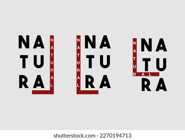 illustration vector grapich of text natural