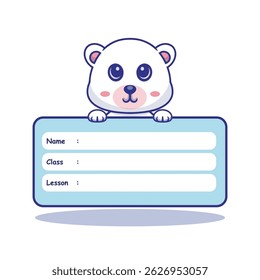 Illustration vector grapich of white bear perfect for stickers cover book