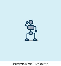 Illustration vector grapihic of simple robot