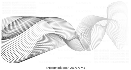 Illustration Vector Gray color lines with Lucky letter for apply to watermark product and Text sample on forground for promote product background,EPS 10.