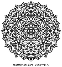 Illustration vector of gray line hand drawing mandalas pattern background.EPS10.