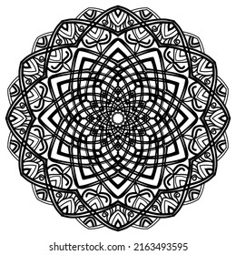 Illustration vector of gray line hand drawing mandalas pattern background.EPS10.