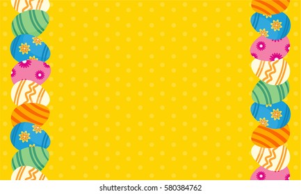 Illustration vector of greeting card easter
