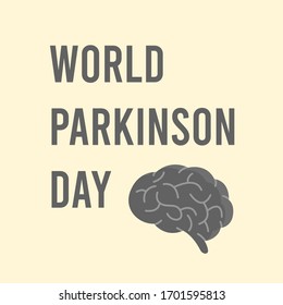 Illustration Vector Grey Brain.
World Parkinson Day. Indonesian Translation : Hari Parkinson Sedunia.
Suitable for greeting card, poster & banner.