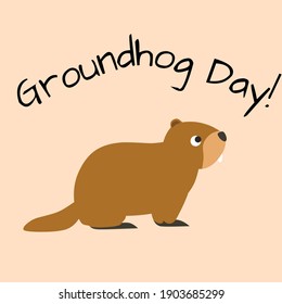 Illustration vector Groundhog day February 2nd.