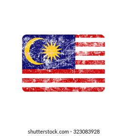 illustration vector grunge stamp flag of Malaysia country