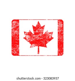 illustration vector grunge stamp flag of Canada country