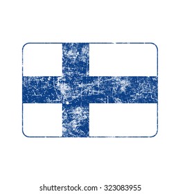 illustration vector grunge stamp flag of Finland country