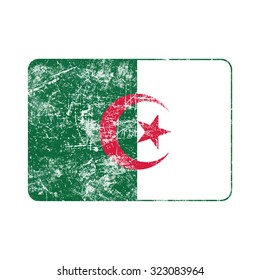 illustration vector grunge stamp flag of Algeria country