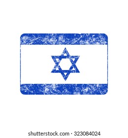 illustration vector grunge stamp flag of Israel country