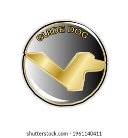Illustration vector of Guide Dog for International Guide Dog Day on April 28th, as a template, emblem, logo, stamp, sticker, etc