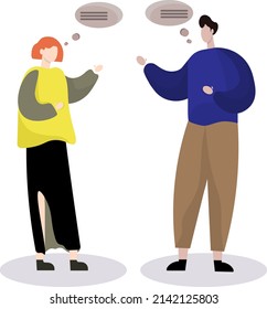 illustration vector the guy met the girl and they say