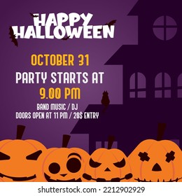illustration vector for halloween party. background. flayer