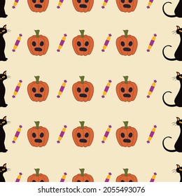 Illustration vector Halloween Seamless background