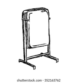 illustration vector hand drawn doodle vintage light box with with copyspace in the middle