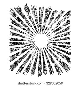 illustration vector hand drawn sketch of starburst isolated on white background, grunge stamp style