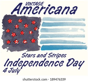 illustration vector handmade drawing American Independence Day celebration