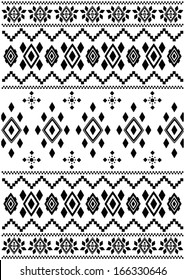 illustration vector handmade drawing ethnic and bohemian design with aztec design