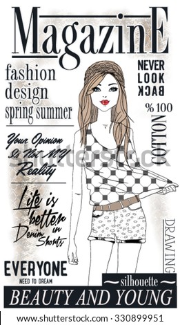 Illustration Vector Handmade Drawing  Fashion Cute Stock 