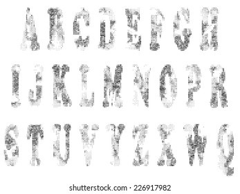 illustration vector handmade drawing Letters of the alphabet. vector alphabet