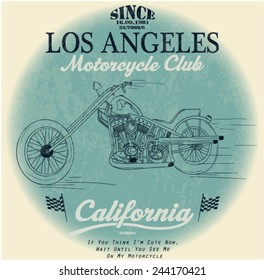 illustration vector handmade drawing motorcycle