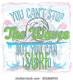 illustration vector handmade drawing surfing vector background